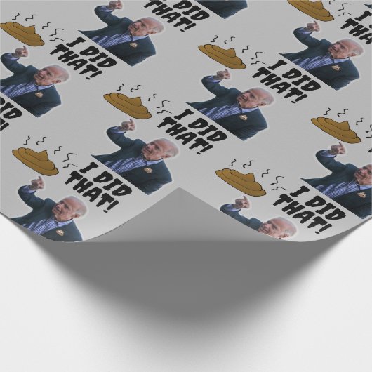 PAPIER CADEAU JOE BIDEN FUNNY POOP CHRISTMAS WRAPPER PAPIER (Coin)