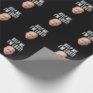 PAPIER CADEAU JOE BIDEN FUNNY WRAPPING PAPER AIDE JE SUIS PERDU 