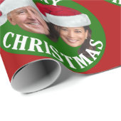 Papier Cadeau Joe Biden Kamala Harris 2020 avec Santa Hats - Rou (Coin rond)