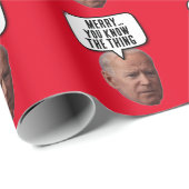 PAPIER CADEAU JOE BIDEN NOËL VOUS CONNAISSEZ LA CHOSE WRAPPING P (Coin rond)