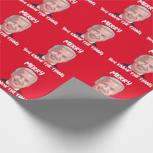 PAPIER CADEAU JOE BIDEN PORTANT SANTA HAT THE THING (Coin)