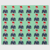 PAPIER CADEAU JOE BIDEN PORTANT SANTA HAT WRAPPING PAPIER (Plat)