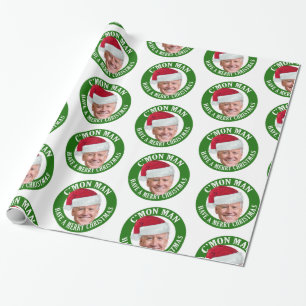 Papier Cadeau Joe Santa Hat - L'homme de Dieu a un joyeux Noël