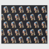 Papier Cadeau JOHANNES VERMEER - Fille avec une boucle d'oreille (Plat)