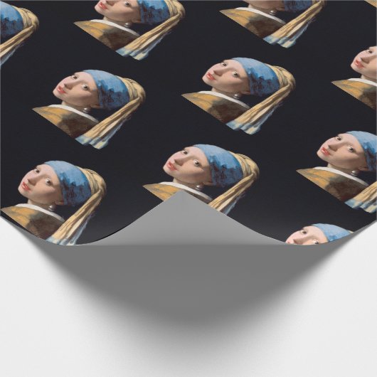Papier Cadeau JOHANNES VERMEER - Fille avec une boucle d'oreille (Coin)