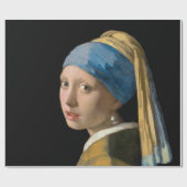 Papier Cadeau Johannes Vermeer - Fille avec une oreille perle (Plat)