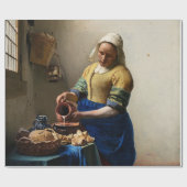Papier Cadeau Johannes Vermeer - La Milkmaid (Plat)