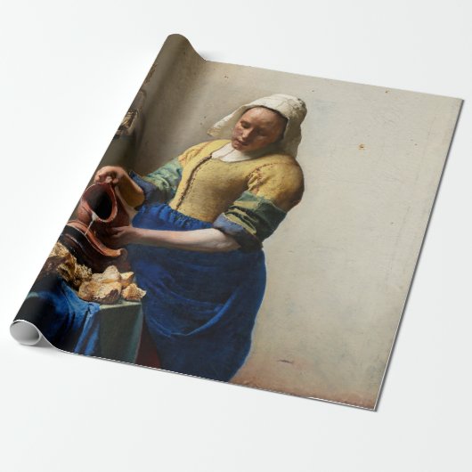 Papier Cadeau Johannes Vermeer - La Milkmaid (Déroulé)