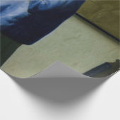 Papier Cadeau Johannes Vermeer - Une femme en bleu lisant une le (Coin)