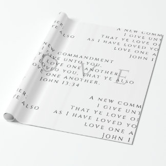 Papier Cadeau John 13:34 Enveloppe cadeau Papier d'enveloppement