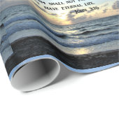 PAPIER CADEAU JOHN 3:16 PHOTO DE LA SCRIPTURE DES SKIES BLEUS (Coin rond)