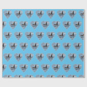 Papier Cadeau John Coe Orca Killer Whale Sky Blue (Plat)