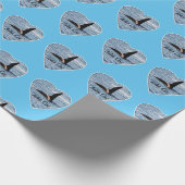 Papier Cadeau John Coe Orca Killer Whale Sky Blue (Coin)