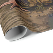 Papier Cadeau John James Audubon White Ibis Bird Print Classic (Coin rond)