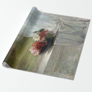 Papier Cadeau John La Farge Flowers sur une haie de fenêtre
