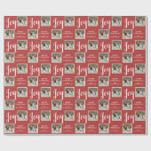 Papier Cadeau Joie | 2 Fêtes de Noël rouge photo (Plat)