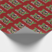 Papier Cadeau Joie Au Carlin Mondial De Noël Père Noël (Coin)