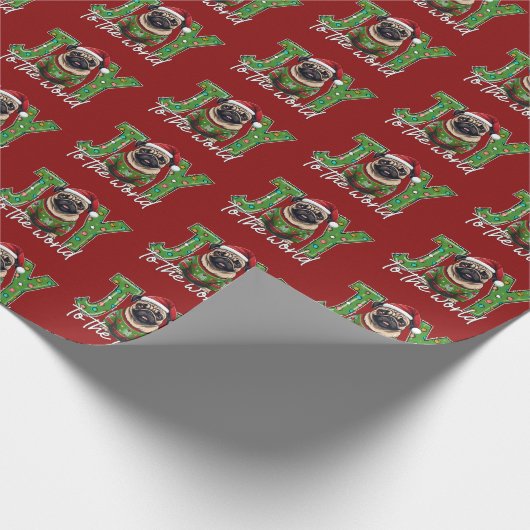 Papier Cadeau Joie Au Carlin Mondial De Noël Père Noël (Coin)