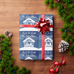 Papier Cadeau Joie au monde Noël religieux Nativité