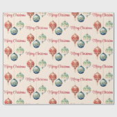 Papier Cadeau Joie autrichienne | Joyeux Noël | Ornements arbore (Plat)