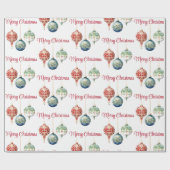 Papier Cadeau Joie autrichienne | Joyeux Noël | Ornements arbore (Plat)