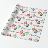 Papier Cadeau Joie autrichienne | Joyeux Noël | Ornements arbore (Déroulé)