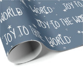 Papier Cadeau JOIE DE Noël AU MONDE Texte Sur Les Étoiles (Coin rond)