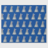 Papier Cadeau Joie de Noël avec colombe blanche (Plat)