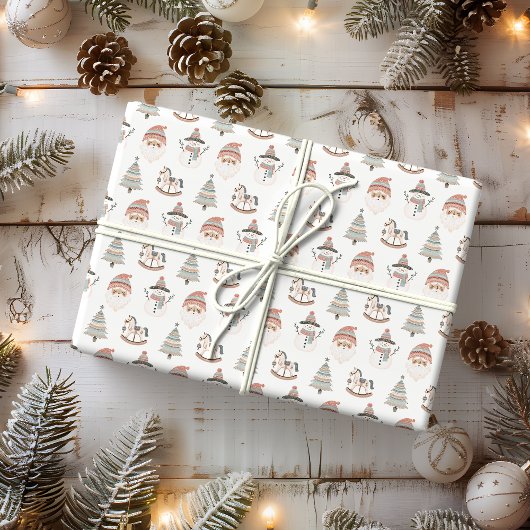 Papier Cadeau Joie de Noël Boho Holiday