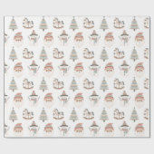 Papier Cadeau Joie de Noël Boho Holiday (Plat)