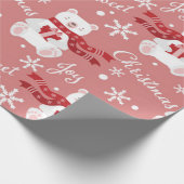 Papier Cadeau Joie de Noël doux Ours (Coin)