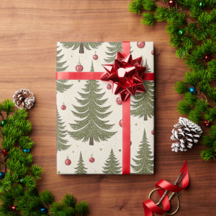 Papier Cadeau Joie de Noël Evergreen