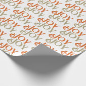 Papier Cadeau Joie de Noël moderne (Coin)