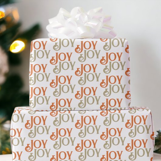Papier Cadeau Joie de Noël moderne