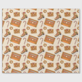 Papier Cadeau Joie de Noël Rétro (Plat)