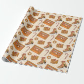 Papier Cadeau Joie de Noël Rétro (Déroulé)