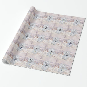 Papier Cadeau Joie de Noël Westie