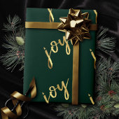 Papier Cadeau Joie de vacances | Classic Gold Marker Script sur 