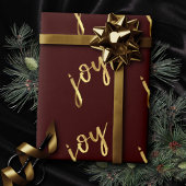 Papier Cadeau Joie de vacances | Classic Gold Marker Script sur