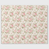 Papier Cadeau Joie du jardin rose (Plat)