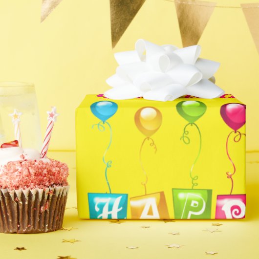 PAPIER CADEAU JOLI ANNIVERSAIRE (Fête d'anniversaire)