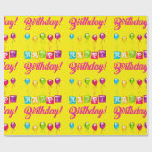 PAPIER CADEAU JOLI ANNIVERSAIRE (Plat)