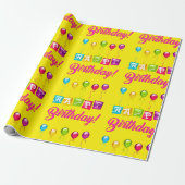 PAPIER CADEAU JOLI ANNIVERSAIRE (Déroulé)