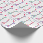 Papier Cadeau Joli Anniversaire de enfant Pastel Giraffe (Coin)