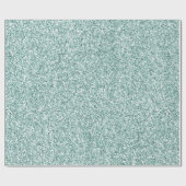 Papier Cadeau Joli Aqua Mint Glitzy Parties scintillant (Plat)