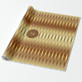 Papier Cadeau Joli Arrière - plan Or Et Bandes Or Noël (Déroulé)