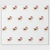 Papier Cadeau Joli Beagle de Noël  (Plat)