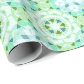 Papier Cadeau Joli Bleu Vert Bébé Anniversaire de enfant Star ma (Coin rond)