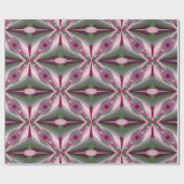 Papier Cadeau Joli Bloc De Couleur Étitré Rose Et Vert (Plat)