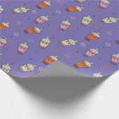 Papier Cadeau Joli Boba Bubble Tea (Coin)